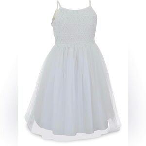 Emma Riley Girls A-Line Sleeveless Delicate Floral Party Dress Size 14